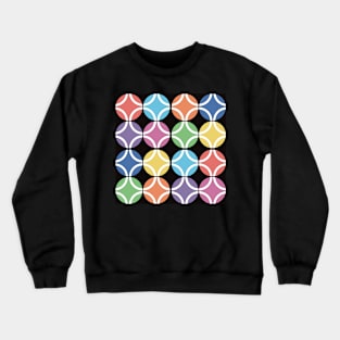 Rainbow/White Circles Crewneck Sweatshirt